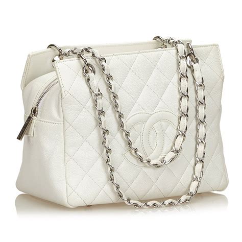 white leather chanel bag|vintage chanel leather bag.